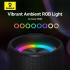 Baseus AeQur Series VO20 Bluetooth Speaker with Ambient RGB Light | BT 5.3, 15H Playtime, 15W Loud Stereo Sound, Deep Bass - Black